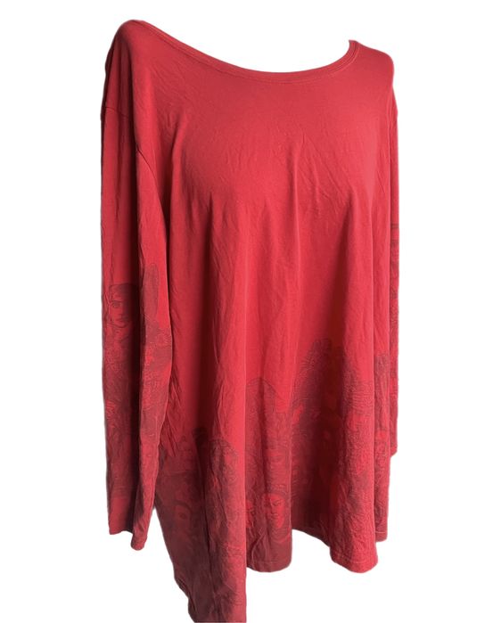 Bluzka damska XXXL 46 Hebbeding czerwony