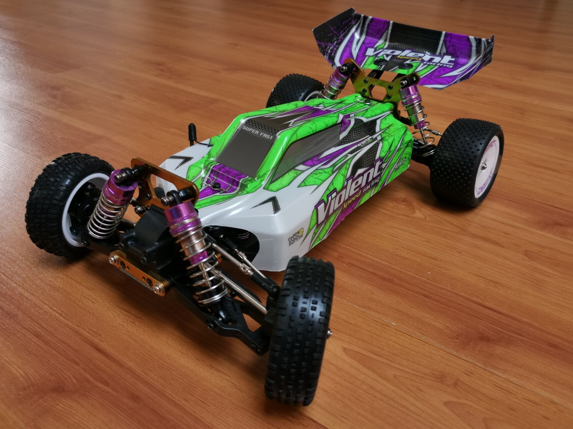 Carro RC Buggy XKS Wltoys 104002 Brushless Li-po 4WD