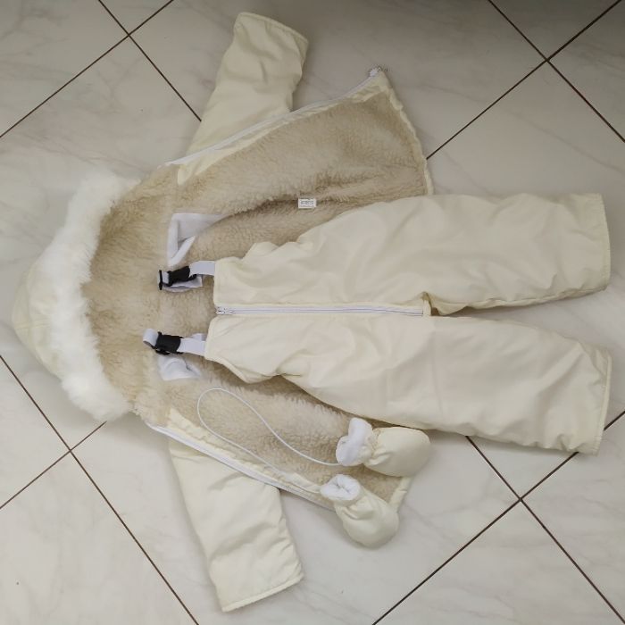 Зимний детский комбинезон 3 в 1 + шапка (размер 36-38)