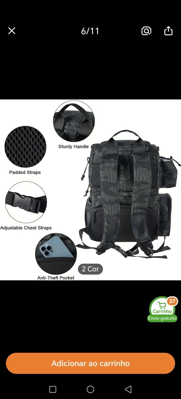 Mochila de pesca