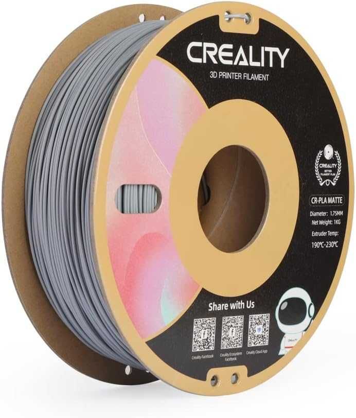 Матовий PLA пластик Filament для 3D принтера CR-PLA Matte 1.0Kg Grey