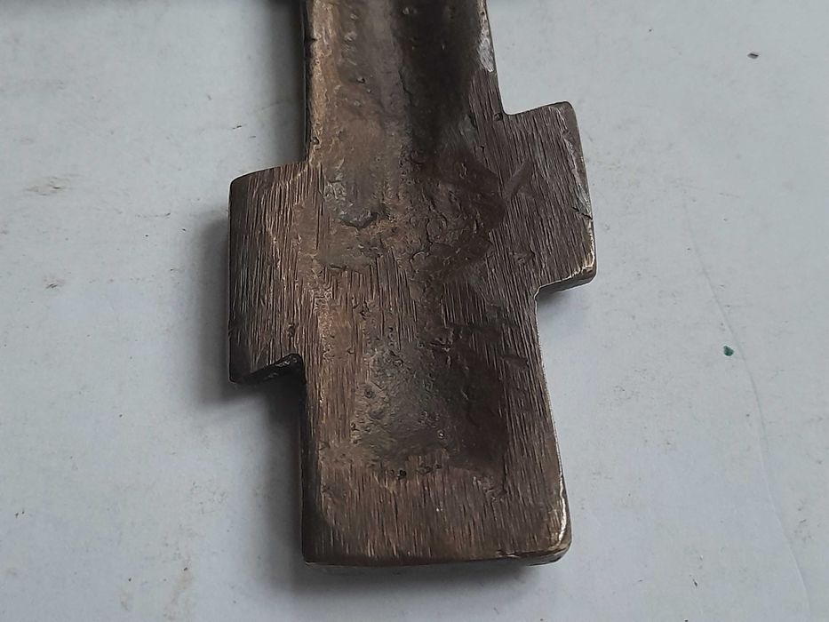 Krzyż prawosławny mosiężny z aniołami (16,5 cm)