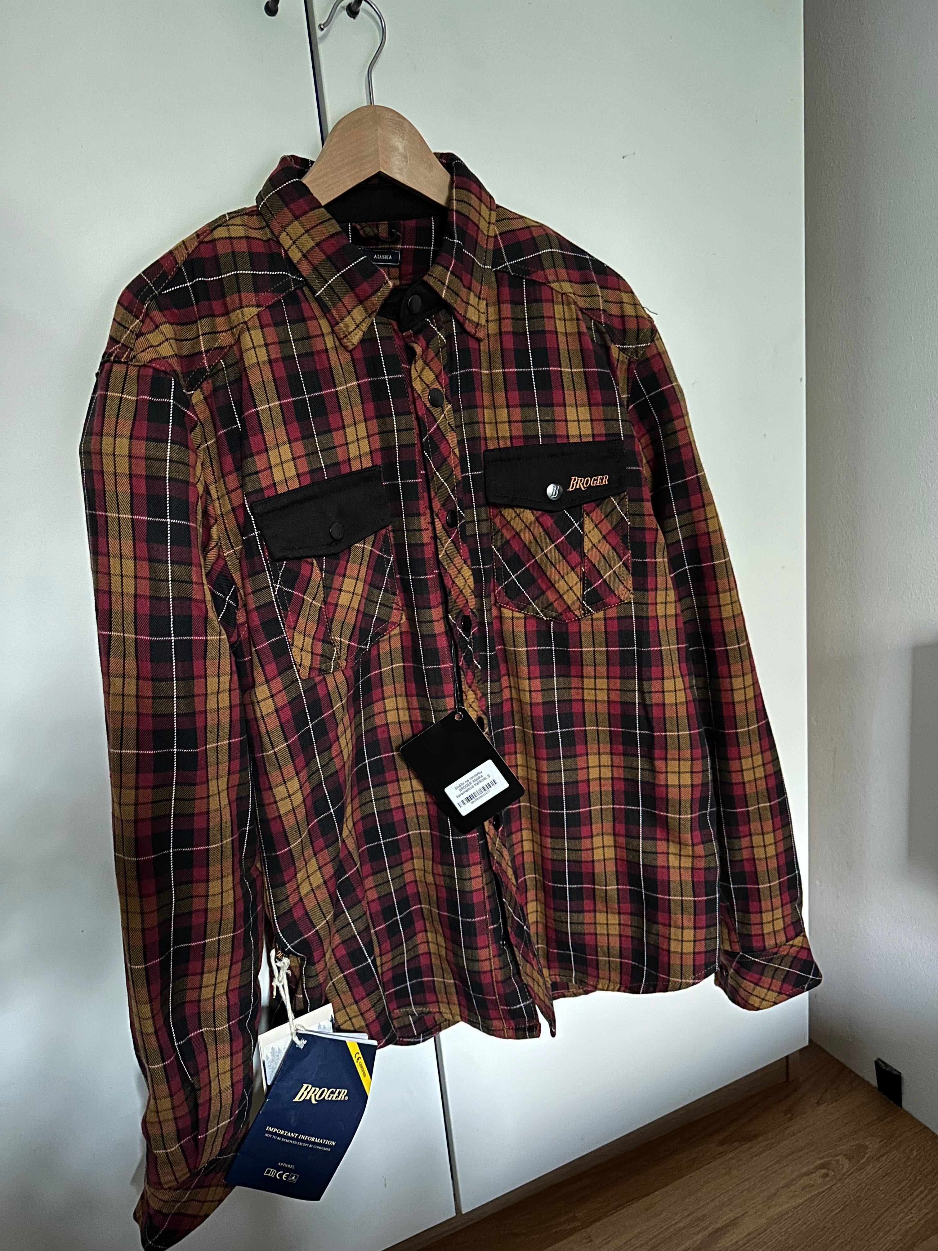 Camisa nova com proteção para moto, Broger Alaska, tam.S