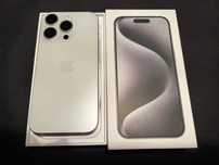 iPhone 15 pro 256 GB, 91% bat, biały tytan