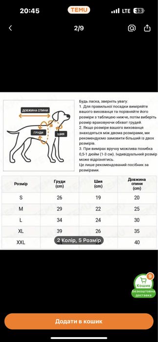 Куртка для собак