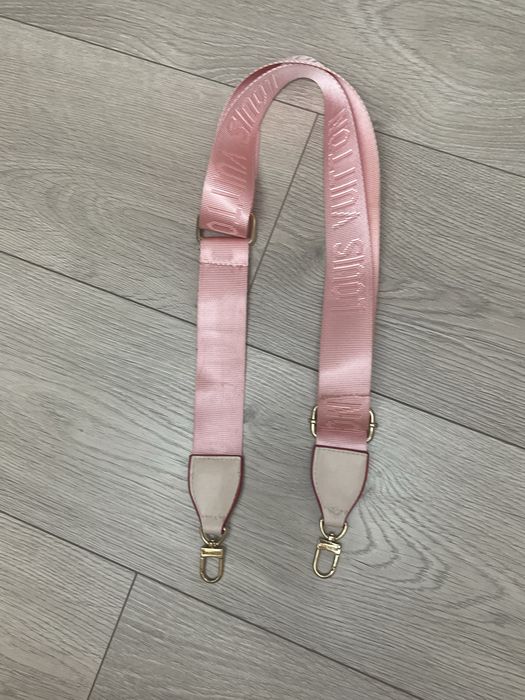 LV wymienny regulowany pasek do torebki szeroki Louis Vuitton różowy