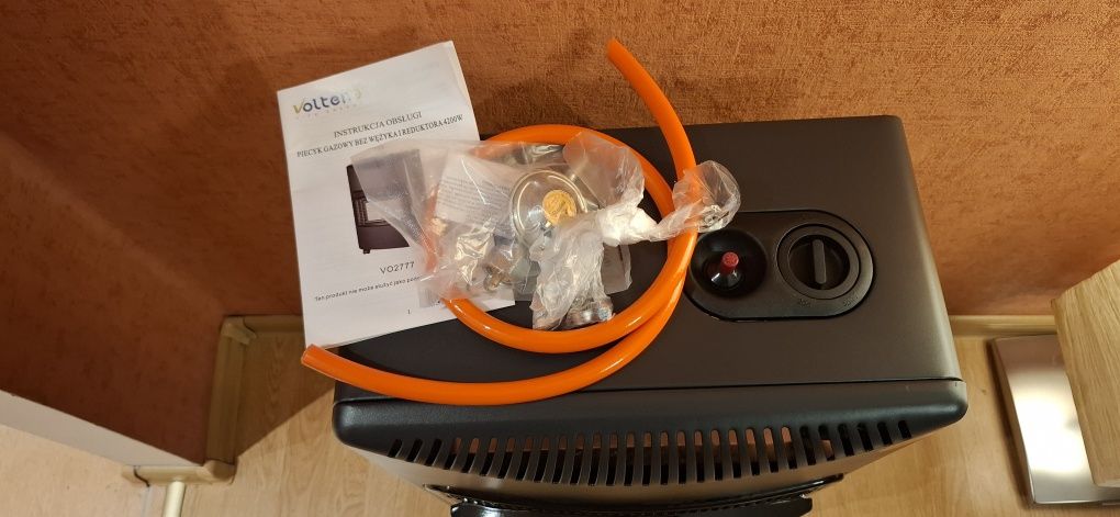 Piecyk gazowy NOWY piec ogrzewacz Volteno 4200W  reduktor i wąż gratis