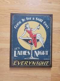 Obraz blaszka vintage retro Ladies Night