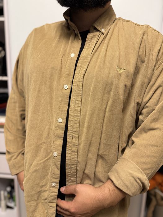 Сорочка чоловіча вельветова коричнева