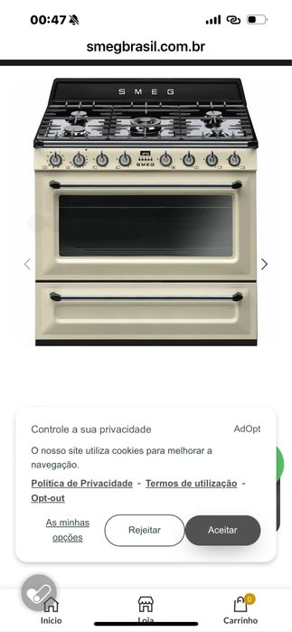 Fogao topo de gama da Smeg NOVO