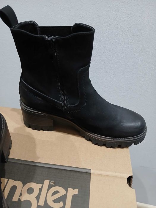Botki kozaki czarne Wrangler rozm 39 wkł.25cm.idealne