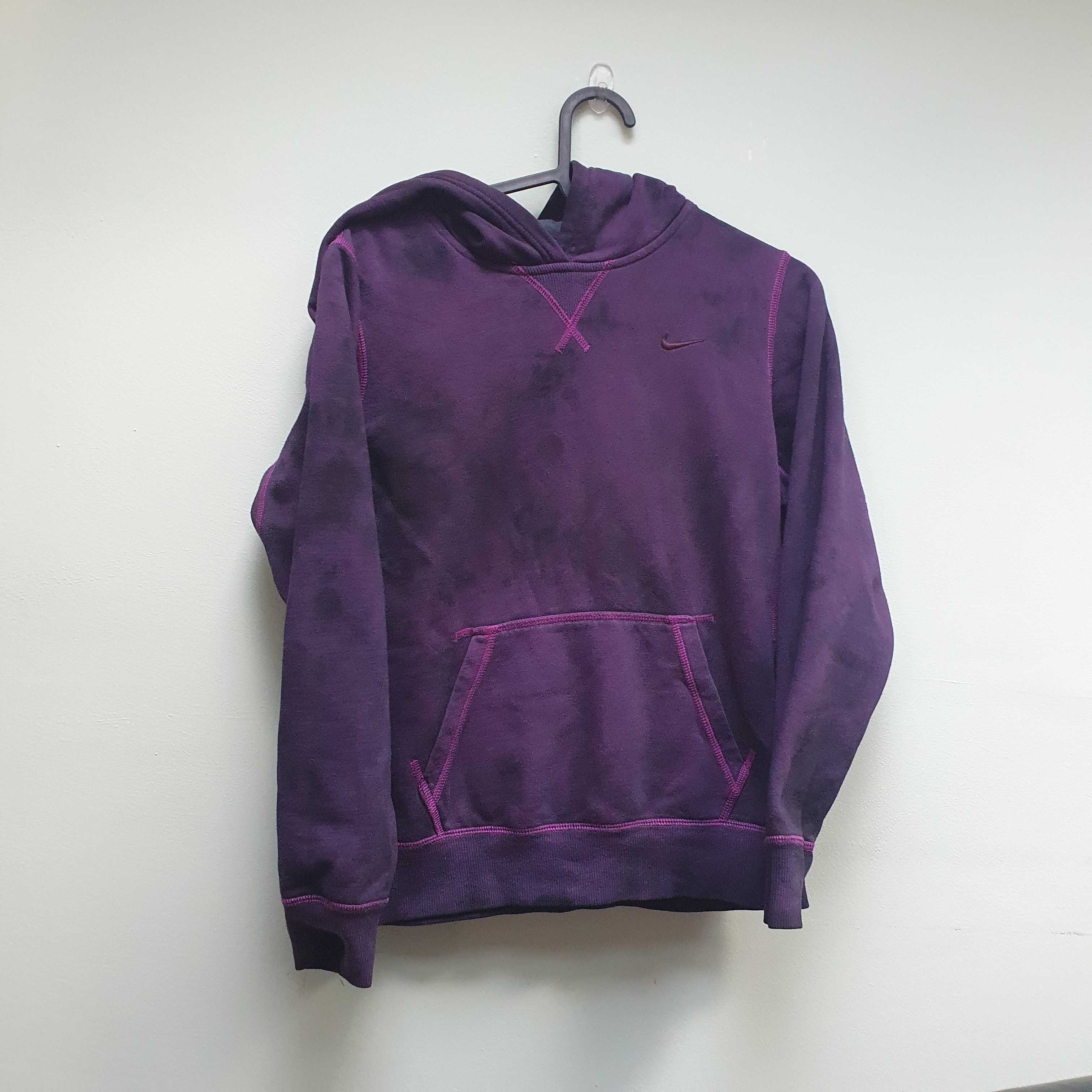 Bluza z kapturem hoodie Nike fiolet XS tie dye vintage