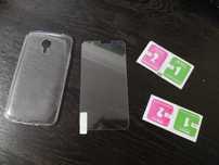 Скло і чохол силіконовий на Meizu MX4