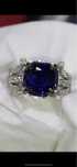 Unikat Szafir Royal Blue niewygrzewany 18k diamenty pierścionek