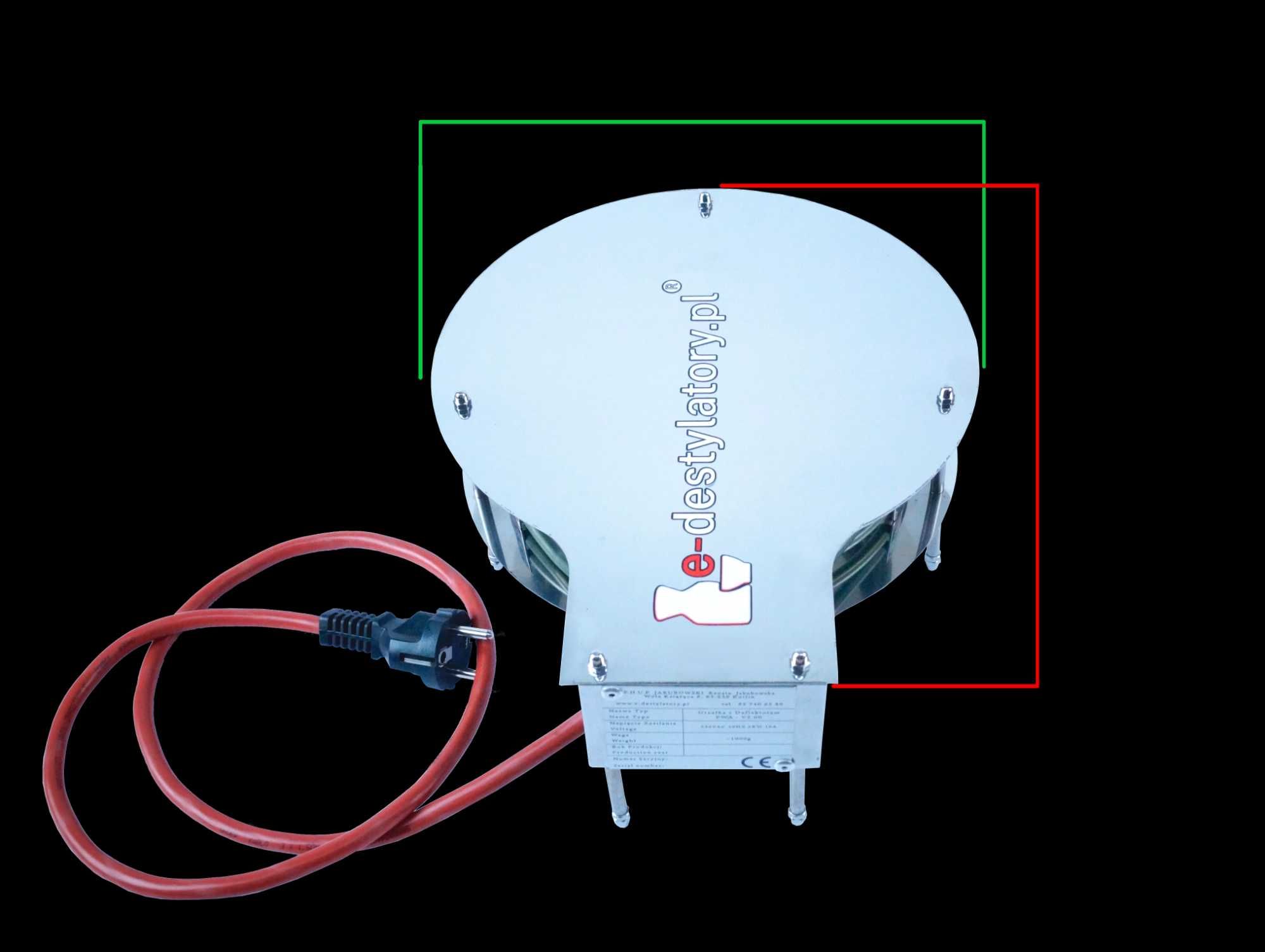 Grzałka z deflektorem do wędzarni / Suszarni o mocy 2000w PWA-V2.0