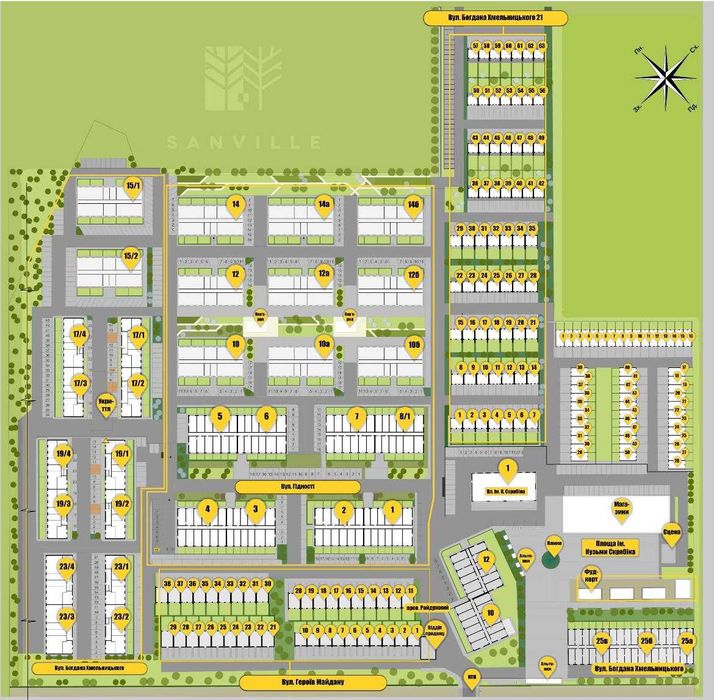 Старт будівництва та продажу таунхаусів 66м2! ЖК Sanville Park 60000$