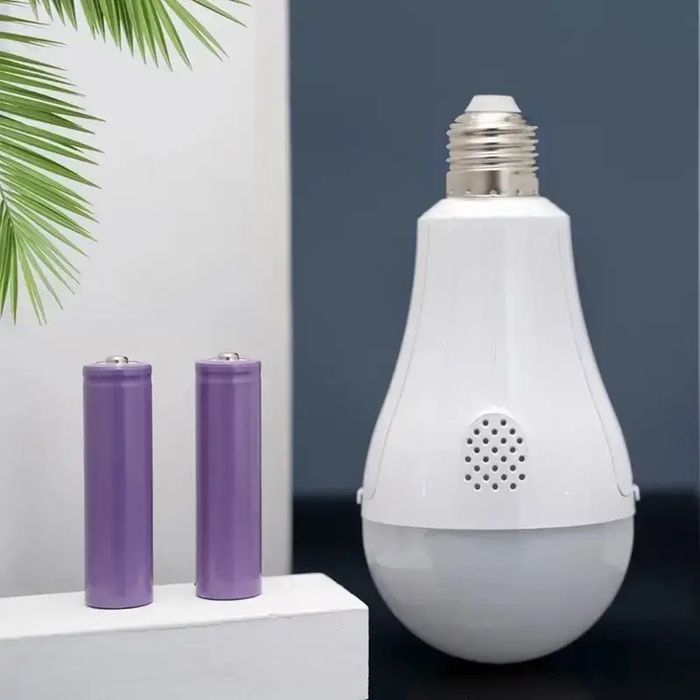 LED Лампочка з 2 акумуляторами 20w E27 ліхтар лампа аварійна фонарик