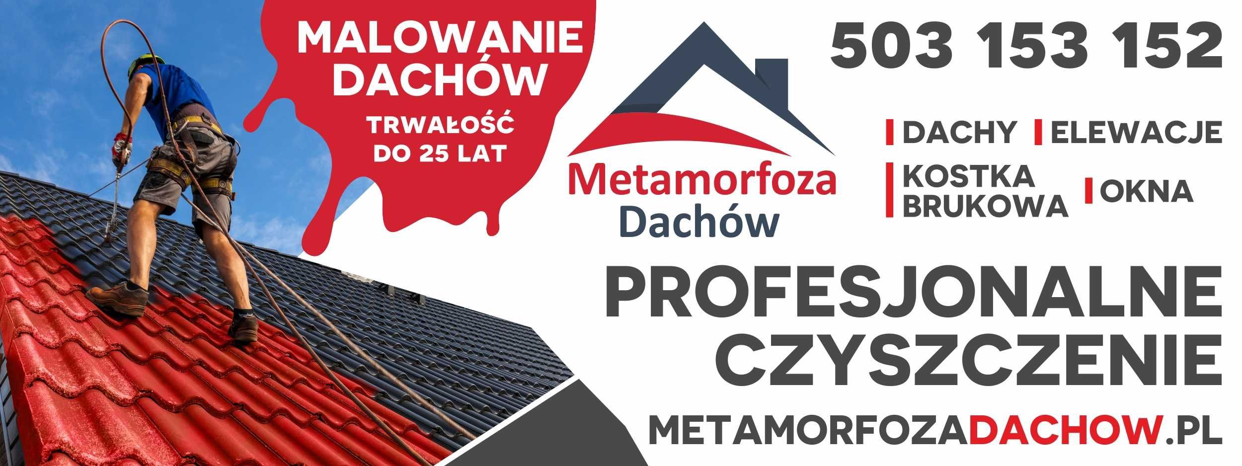 Mycie dachów Malowanie dachów Mycie elewacji Mycie kostki brukowej