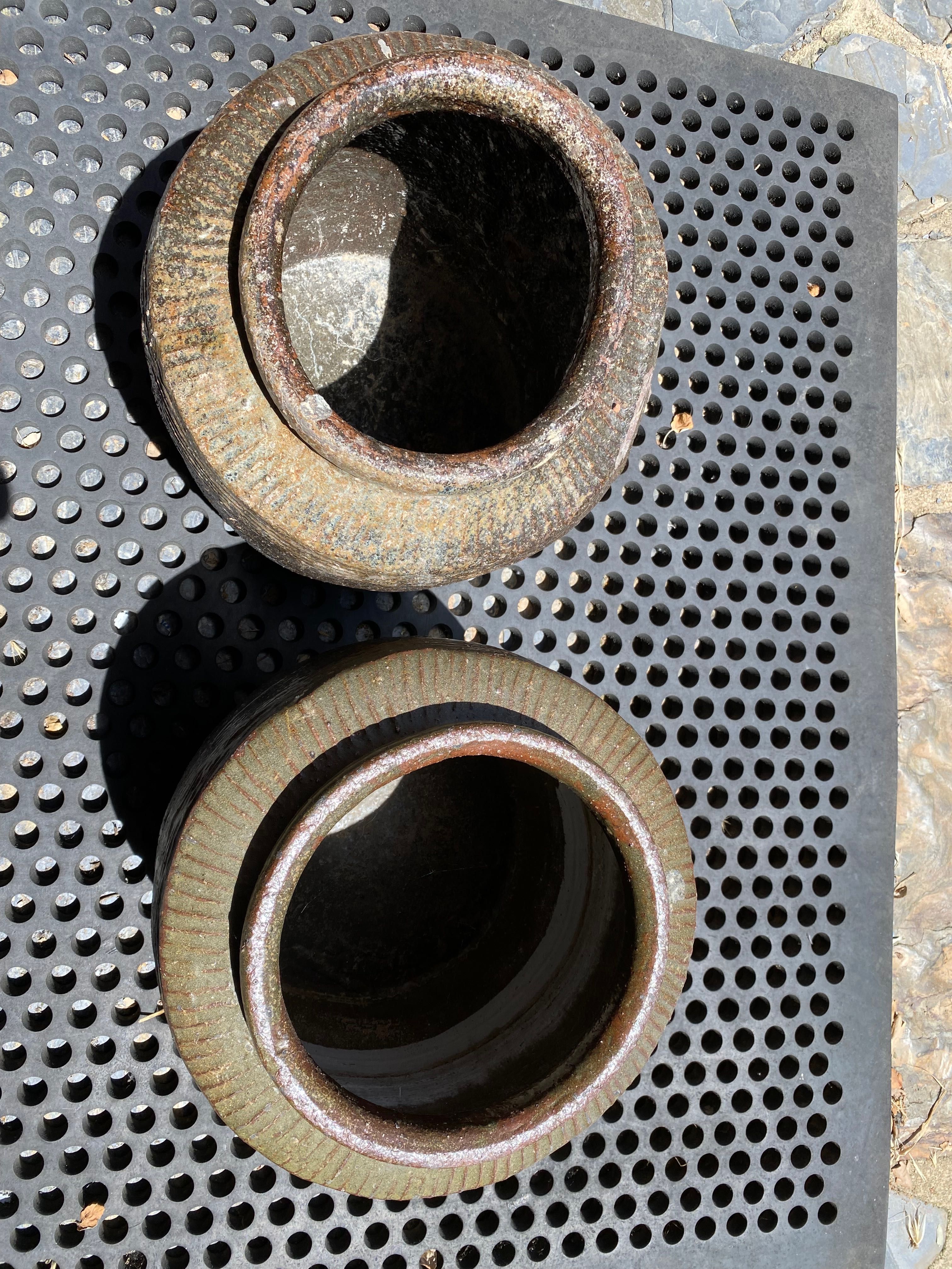 Potes Chineses especiarias Séc XIX Marcados 32 cm