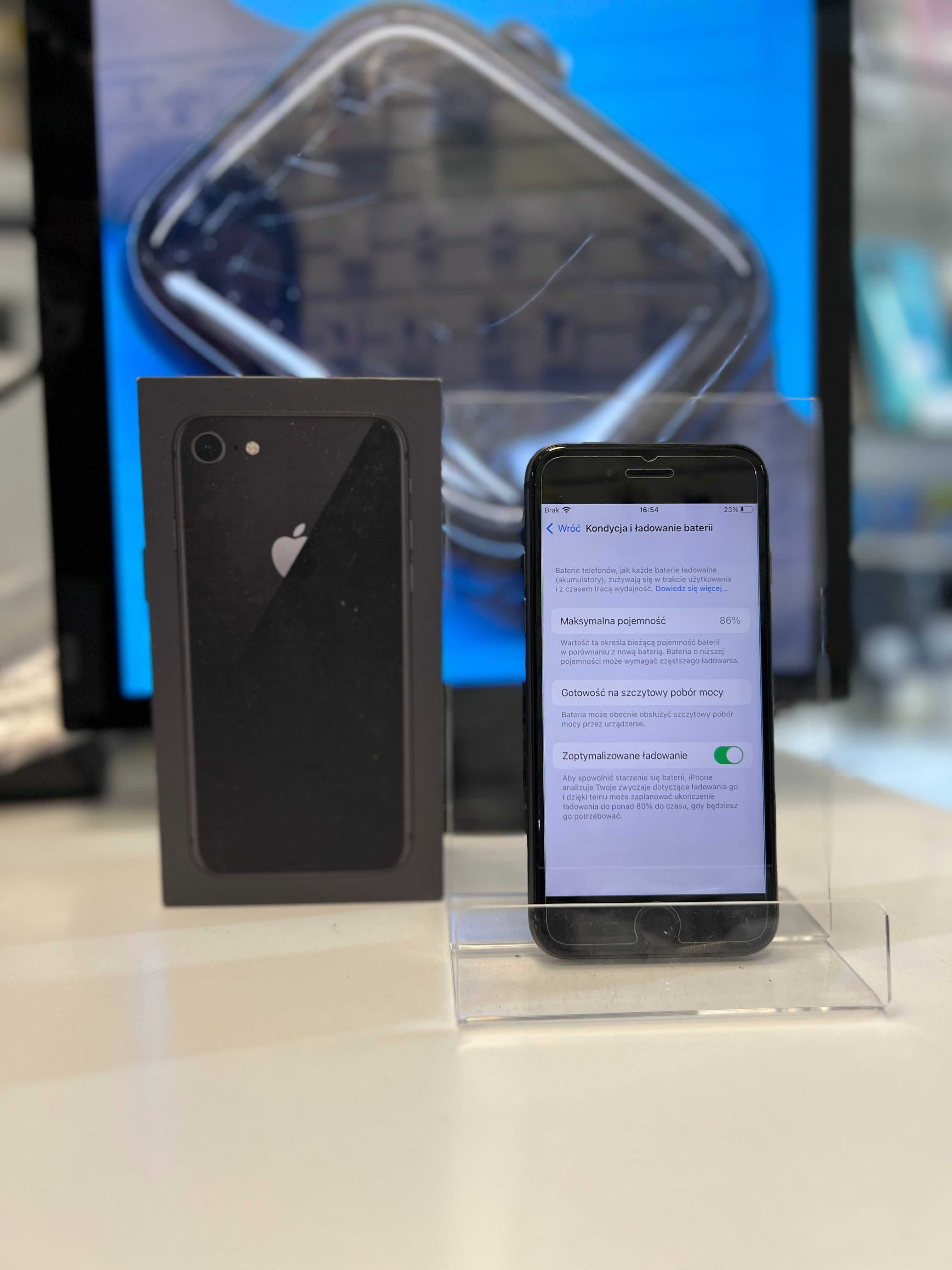 Apple iPhone 8 256GB Czarny / Black bat. 85% gw. 3 msc
