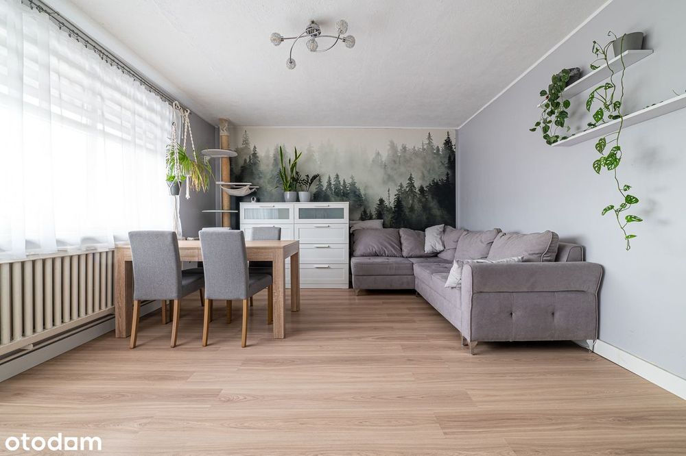 Atrakcyjne mieszkanie na parterze w bloku.