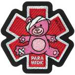 M-Tac Naszywka na rzep Medyczna Patch Paramedic Miś Pink/Black