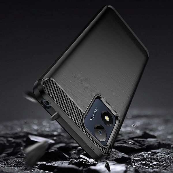 Carbon Case etui Motorola Moto E13 elastyczny silikonowy karbonowy pok