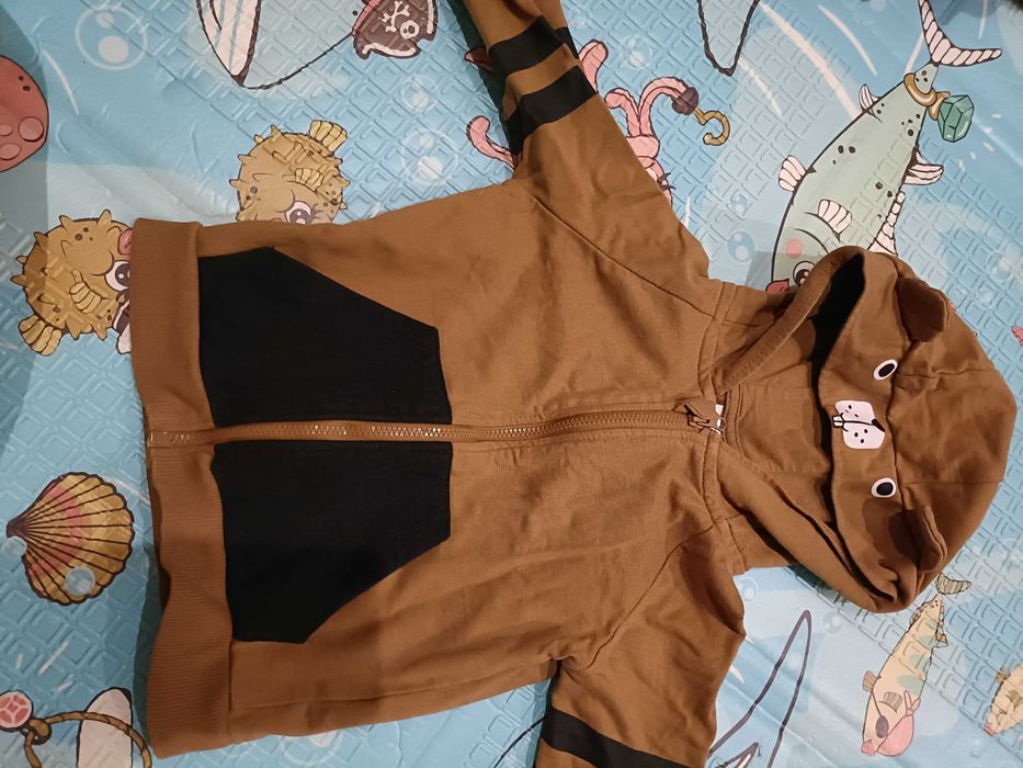 Brązowa bluza Socute z uszami miś