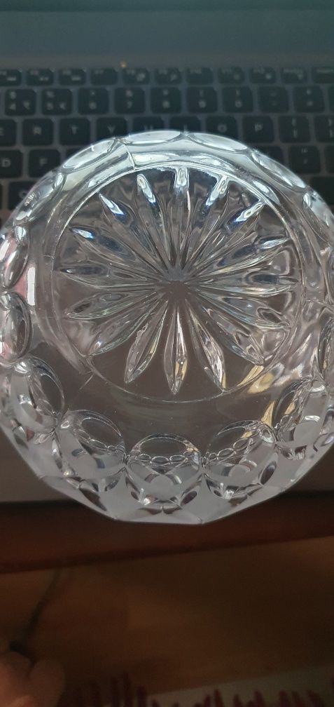 Scherer bodenmais kulisty wazon kryształ, szkło ołowiowe 24%PbO, l.80