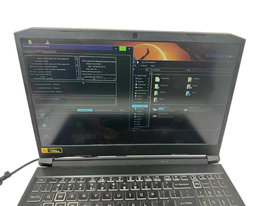 laptop nitro 5 intel i5 11gen 32g/2tb geforce rtx3060