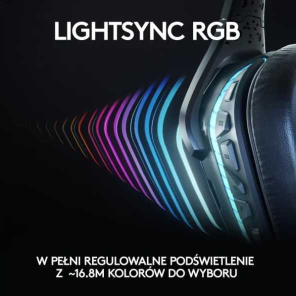 Słuchawki nauszne Logitech G635, mikrofon, RGB, przewodowe