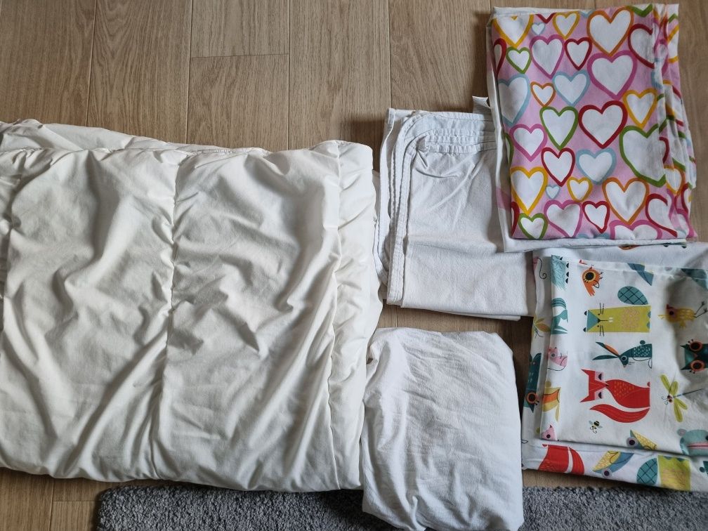 Zestaw kołdra Ikea 110x150, 2 pościele, 2 prześcieradła, 3 podkłady