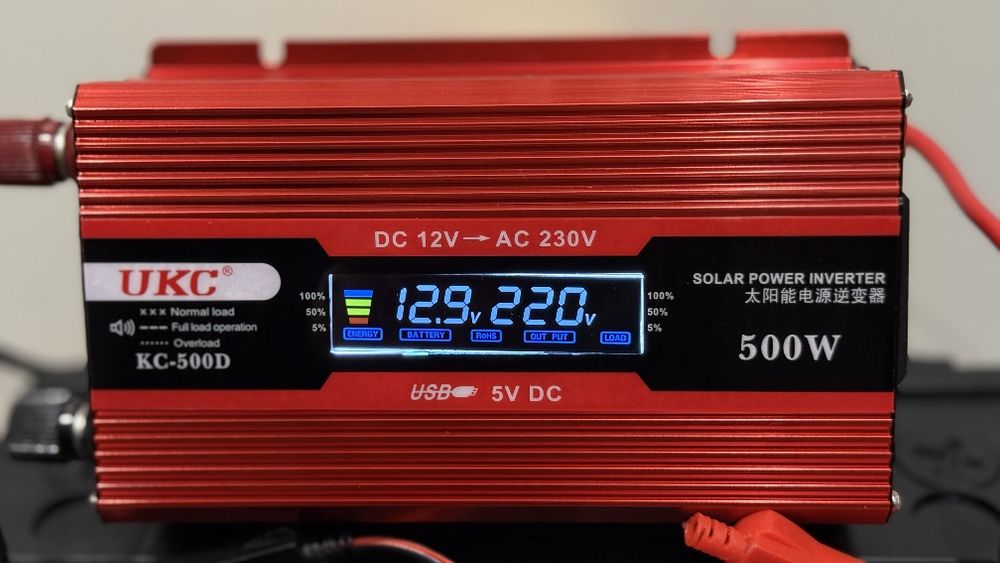 Преобразователь (Инвертор) UKC 12v-220v 500w kc-500d LCD