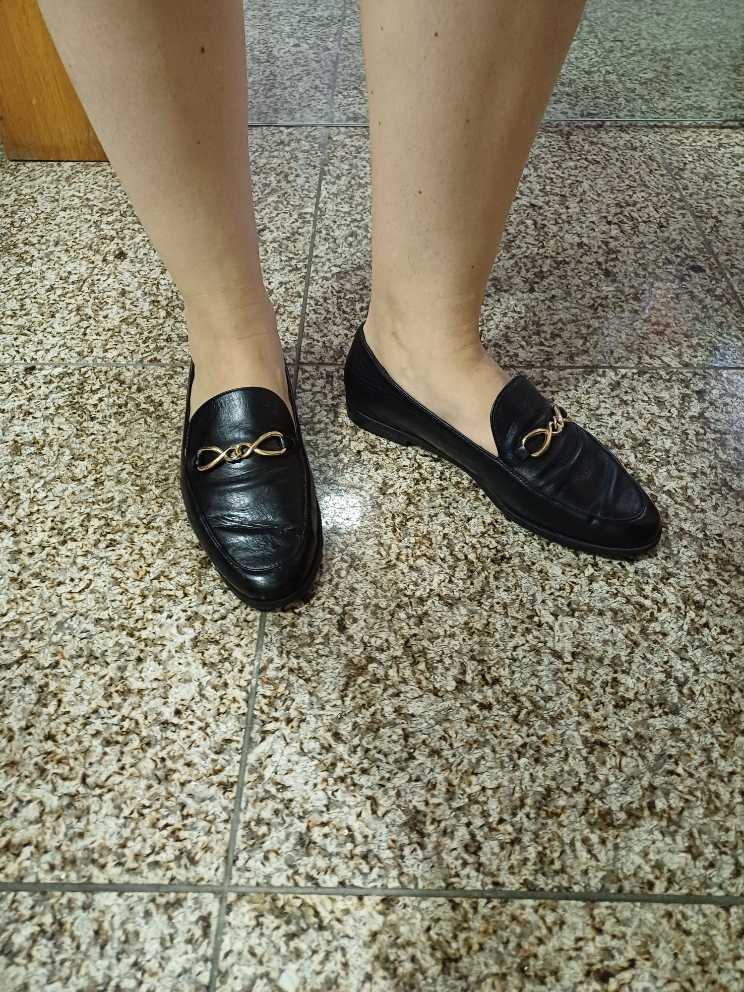 Mocassins pretos da zara