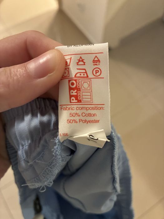 Niebieskie spodnie do pracy w szpitalu xs eldan nowe z metką