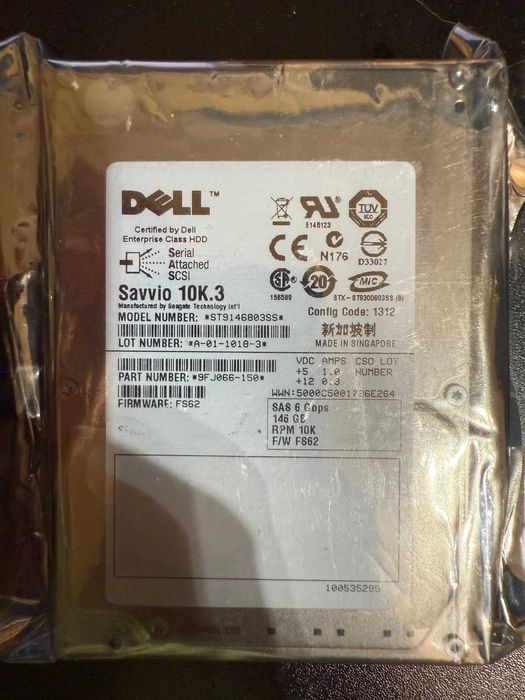 Dyski serwerowe Dell SAS 2,5 146, 300, 600GB