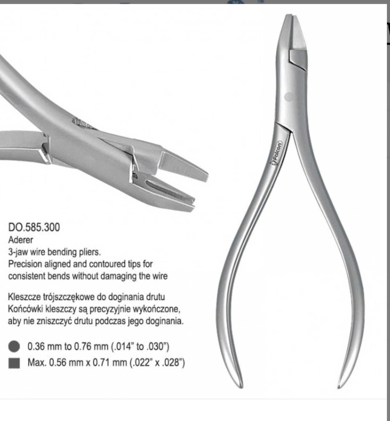 Kleszcze Falcon 585.300 Aderer trójszczękowe do doginania drutu