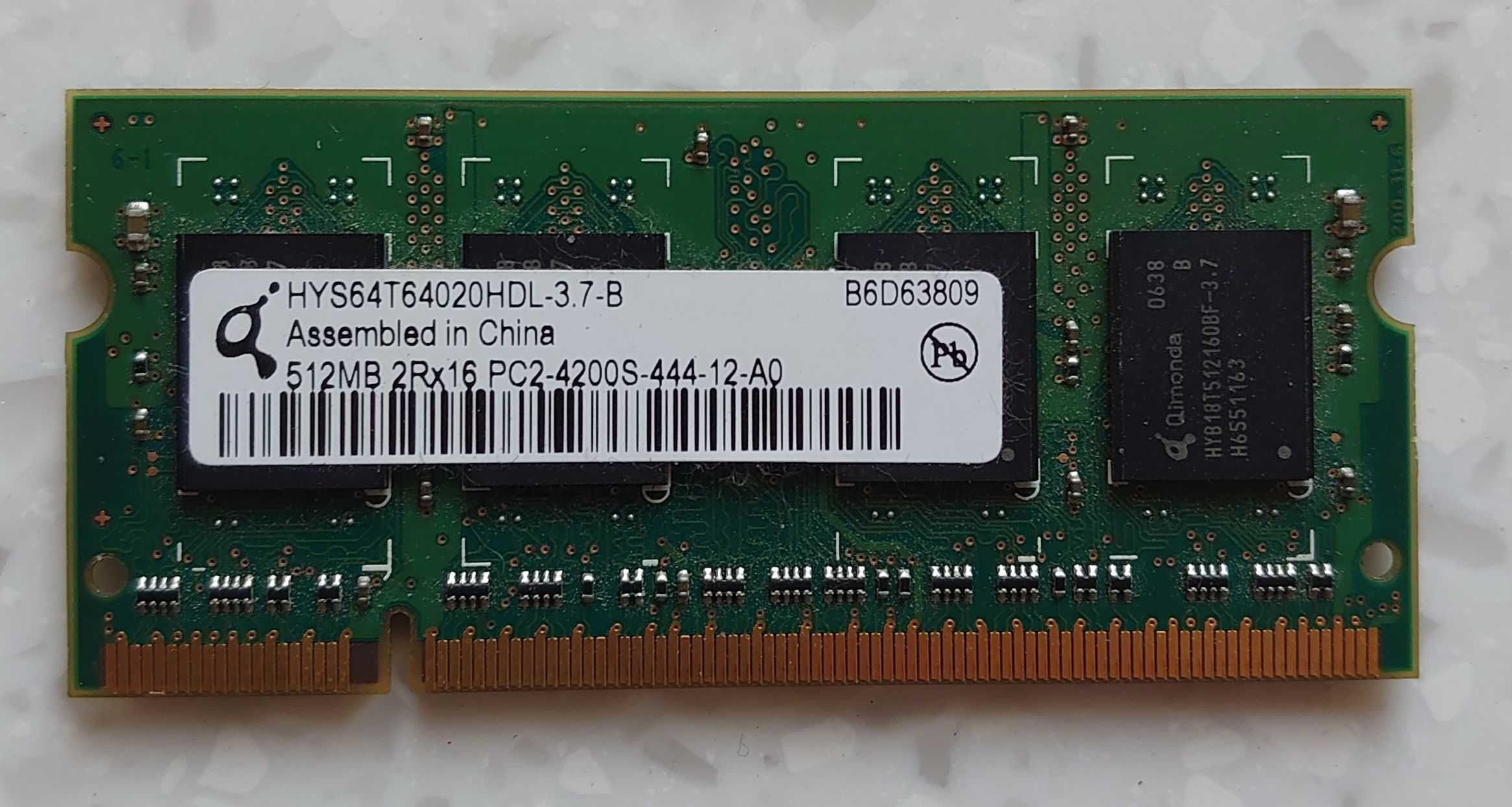 Оперативная память для ноутбука So-dimm DDR2 533MHz 512Mb