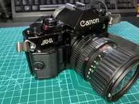 Canon A-1 com lente 35-70mm de 1982