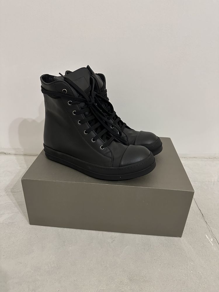 Rick Owens Ramones High Full black sneaks 40 41не DRKSHDW