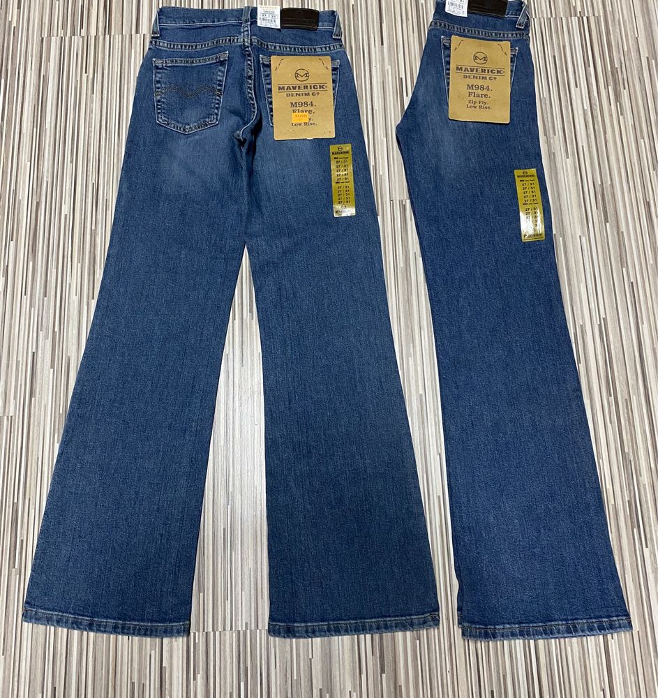 Spodnie jeans 27/31 pas 62 cm komplet 2 sztuki Lee Maverick nowe