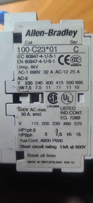 Магнитные пускатели (контакторы) C23 с блокировкой, 230V