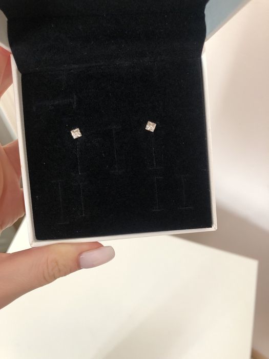 Женские серьги гвоздики красное золото 1г 585 проба