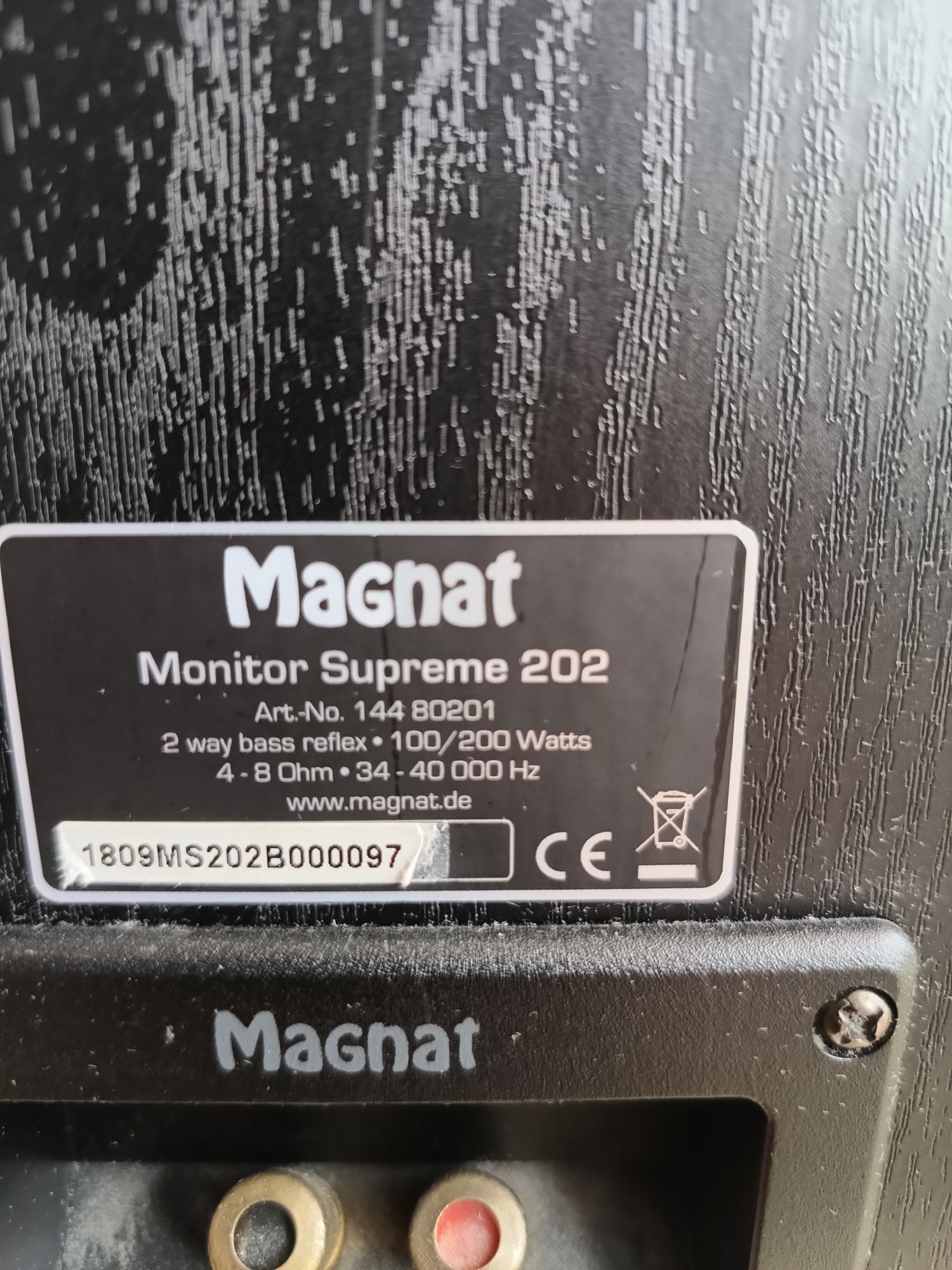 Kolumny Magnat 202 czarne 100W 100vat.