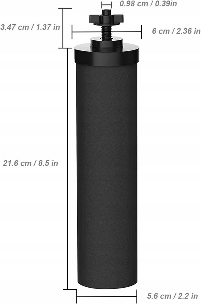 Czarne filtry do wody (BB9-2) i filtry do wody z fluorem (PF-2)
