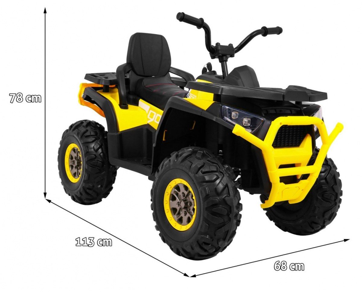 4x4  3-6 lat Quad elektryczny na akumulator  ATV Desert Biały