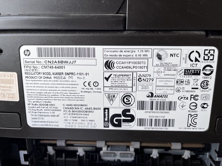 HP Officejet Pro 8600 + 30€ Tinteiros