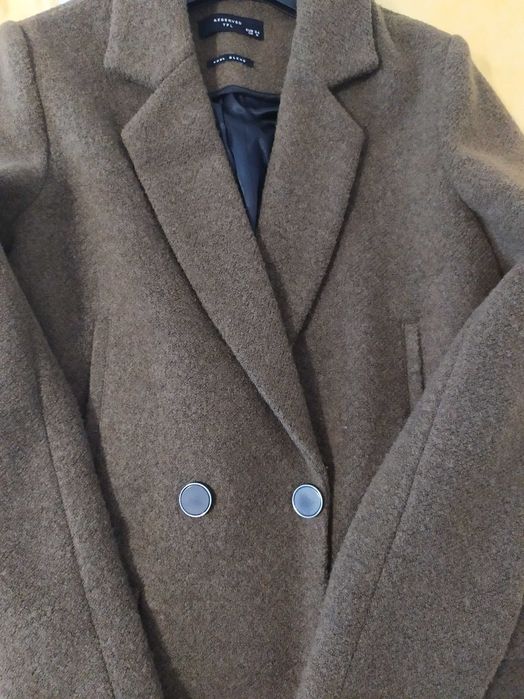 Płaszcz damski ciemnozielony