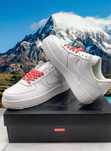 AF1\Powietrze*airDamskieNikeForce1SupremeWhite UnisexTrampki Rozm.40.5