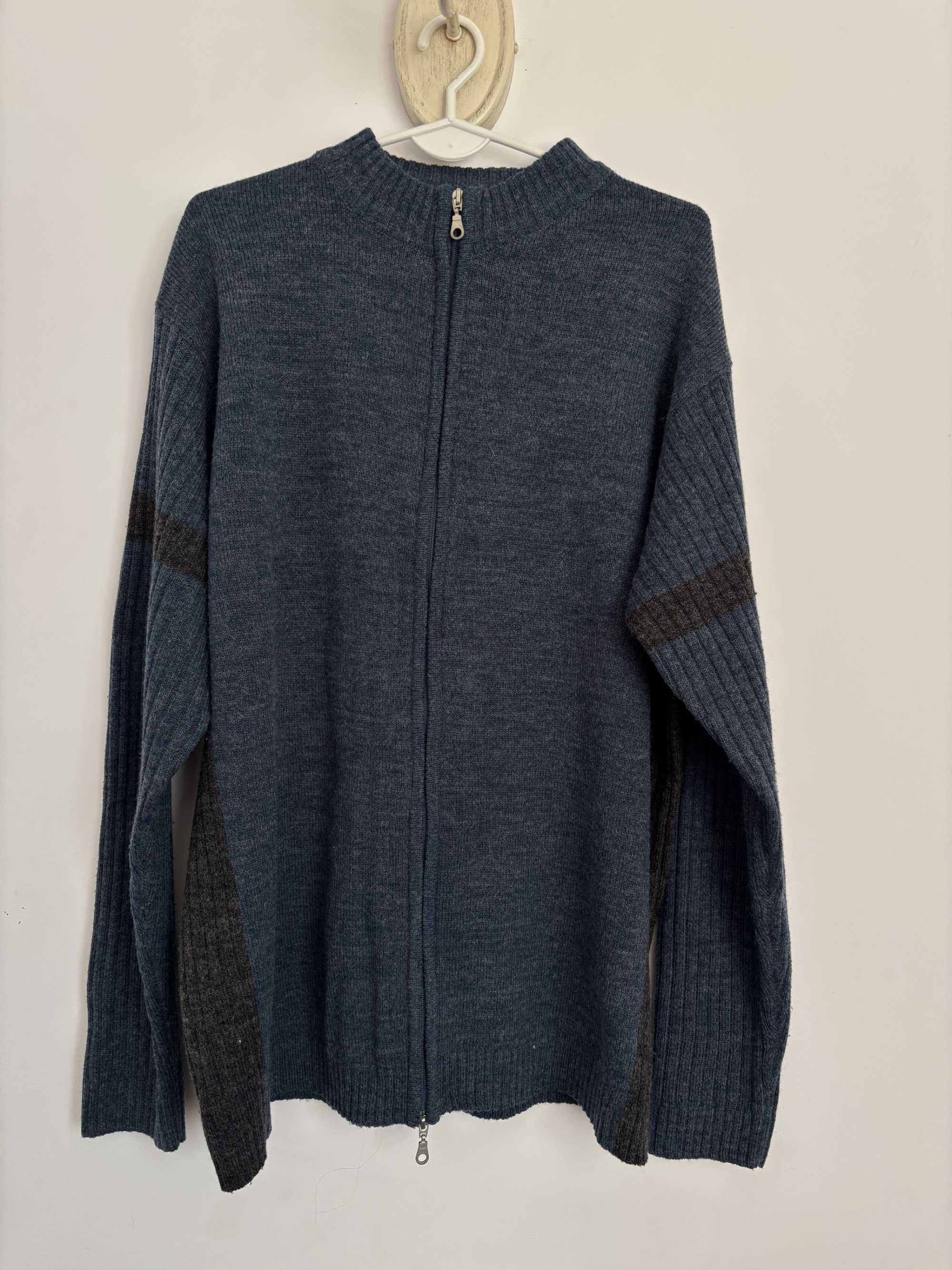 Rozpinany sweter męski - wełna